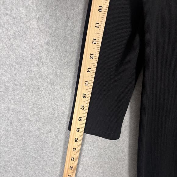 The Nines Hatch Maternity Dress Medium Midi Ribbed Slits Minimal Quiet Basic - Picture 8 of 12